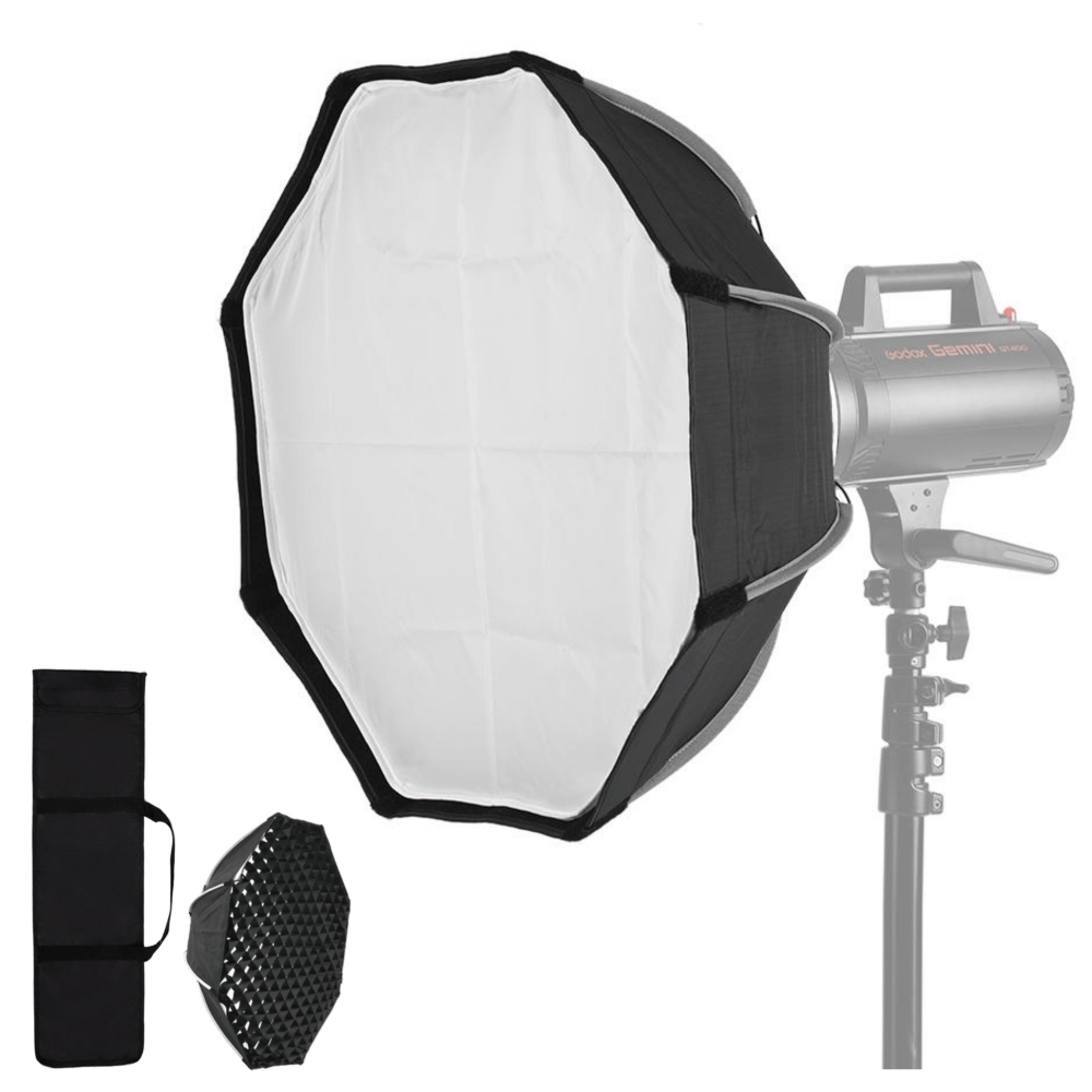 Softbox Octagonal RZD120 Bowens 120cm com Grade Montagem Rápida